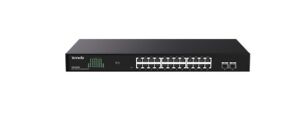 Tenda TEG2226F 24 Port 10-100-1000 + 2 Port SFP Switch Cloud Yönetilebilir Çelik Kasa Switch