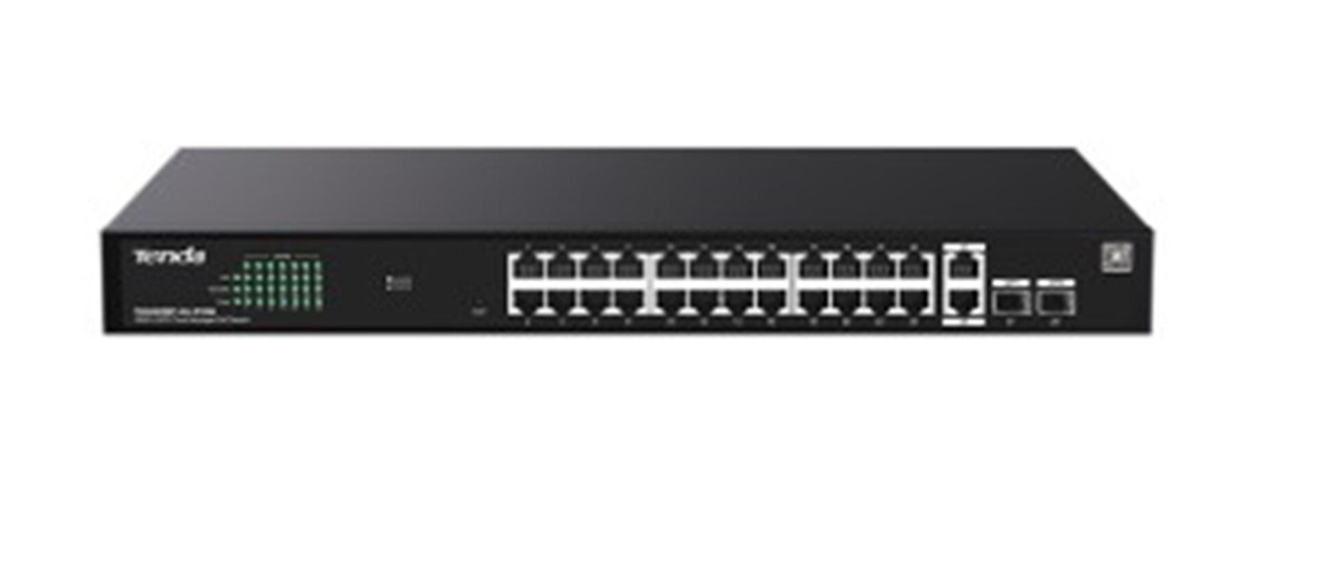 Tenda TEG2228P-24-410W 24 Port 10-100-1000 + 2 Port SFP + 2 Port Uplink Cloud Yönetilebilir