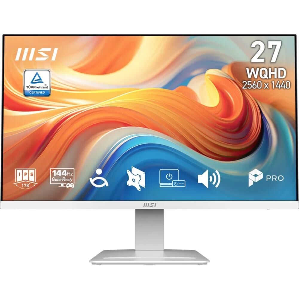 Msi 27'' Pro MP273QW E14 2560x1440 (Wqhd) 16:9 Flat IPS 144hz 1MS (Mprt) Adaptive-sync Beyaz Monitor