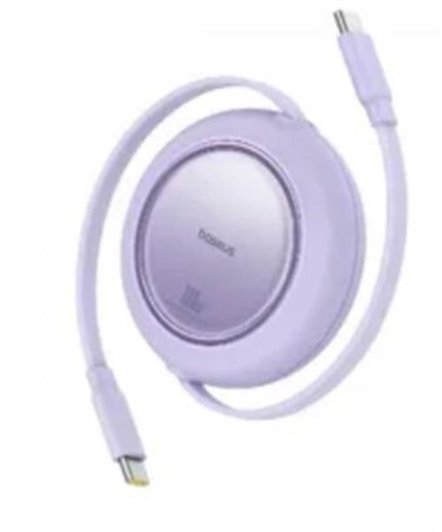 Baseus P10364500213-00 Free2 Pull Mini Kablolu USB-C 100W 2M Mor Şarj Kablosu