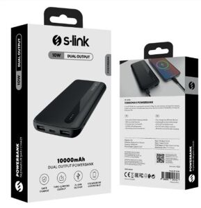 S-link IP-G11N 10000mAh Micro+Usb+ Type-C Giriş+Çıkış Siyah Taşınabilir Pil Şarj Cihazı Powerbank