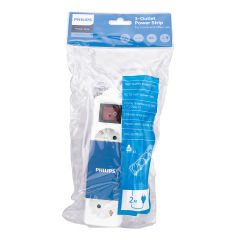 Philips SPS1030A-51 3'lü 2 Metre Topraklı Priz Çocuk Korumalı Anahtarlı