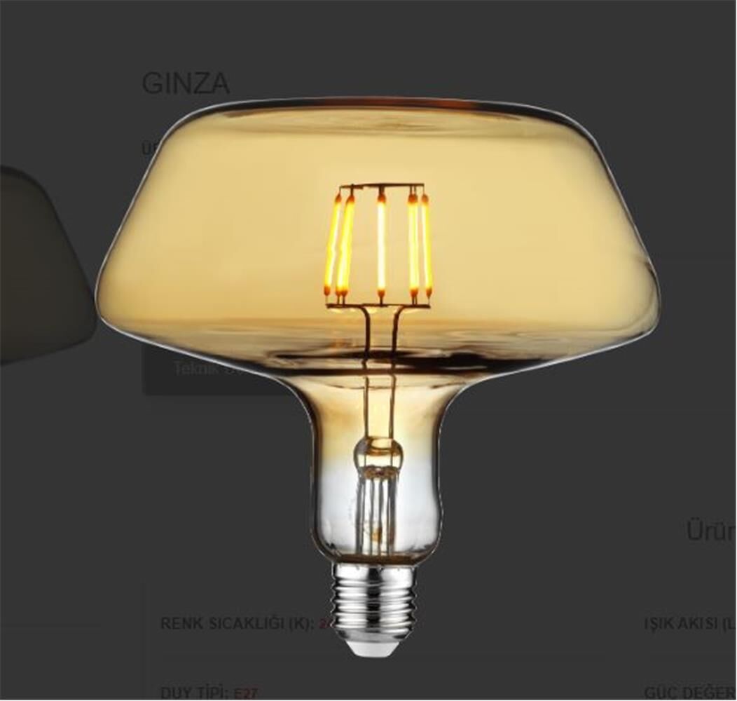 Horoz Ginza-8 Led Ampul 2400K 8W Flament