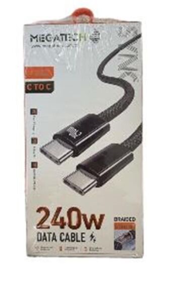 Megatech MT-240T Hasır Type-C To Type-c Data Kablosu