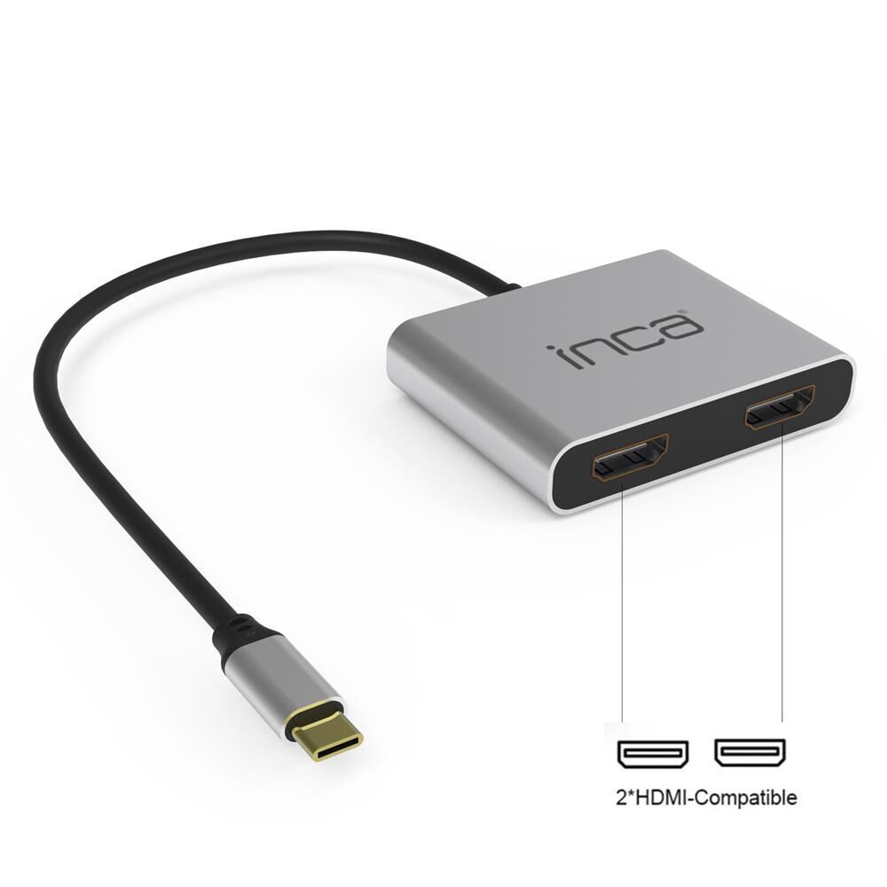 Inca ITPC-4 T Usb C To 2x Hdmı 4K USb 2.0+Pd