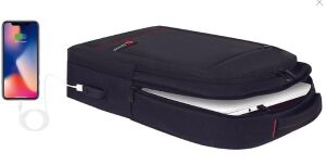 Mack MCC-007 17.3'' Office USB Girişli Notebook Sırt Çantası Siyah