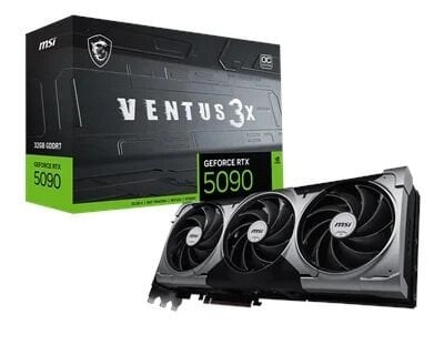 MSI GEFORCE RTX 5090 32G VENTUS 3X OC GDRR7 512B DX12 PCIE 5.0 X16 (3XDP 1XHDMI)