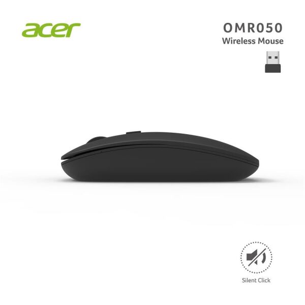 Acer Omr050 Siyah Kablosuz Sessiz Tuşlu  Mouse 1000-1200-1600 DPI