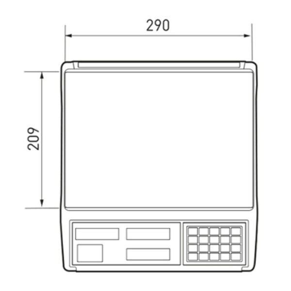CAS ER JR 15KG LCD EKRAN BOYUNSUZ FİYAT HESAPLAMALI TERAZİ