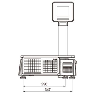 CAS CL3000 30KG 202DPI DİREKT TERMAL ETHERNET LCD EKRAN BOYUNLU BARKODLU TERAZİ