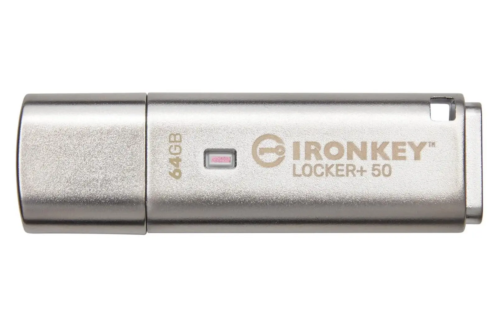 Kingston IKLP50-64GB 64GB IronKey Locker Plus 50 AES-256 FIPS 197 USBtoCloud Flash Bellek