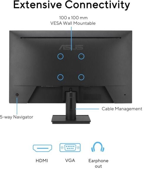 Asus 27'' VA279HG IPS 1920x1080 1ms 120Hz 300cd VESA 3YIL Monitör