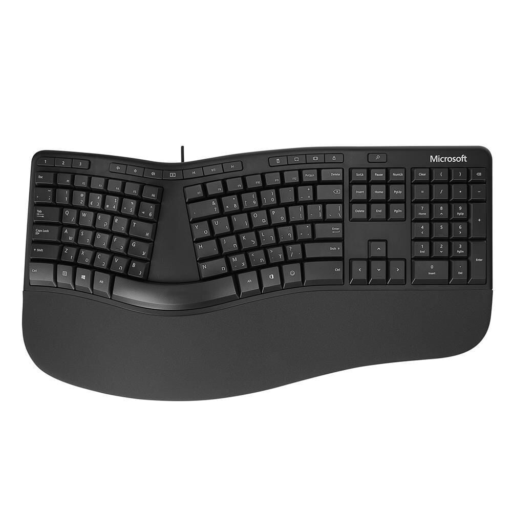 Microsoft Buisness Ergonomic Kablolu  Klavye Hebrew Layout (LXN-00016) (İthalatcı Garantili)