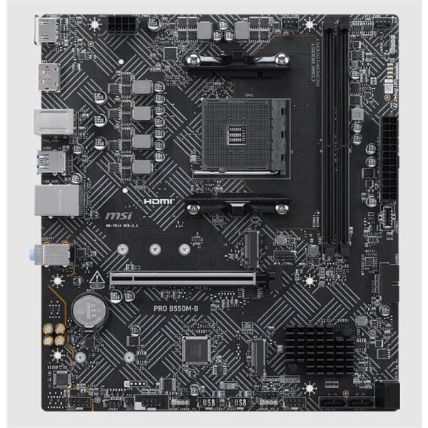 MSI PRO B550M-B DDR4 4600MHZ 1XHDMI 2XM.2 MATX AM4 (AMD AM4 5000/5000G/4000G/3000/3000G SERİLERİ İLE UYUMLU)