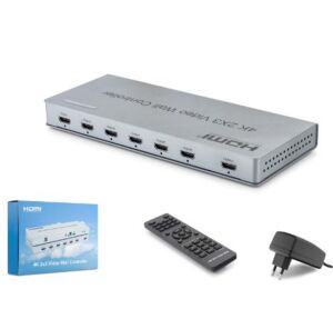 HADRON HDX1435 HDMI Video Wall Controller Kumandalı 4K 6 Ekran Gri