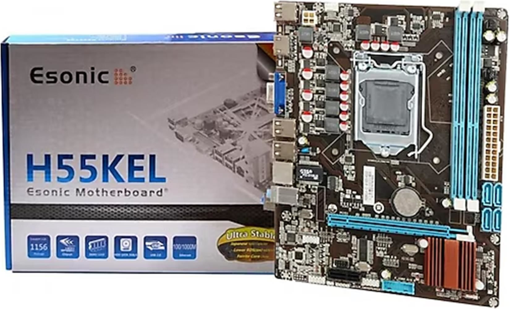 Esonic H55KEL DDR3 Hdmı Vga SATA2 1156Pp Anakart