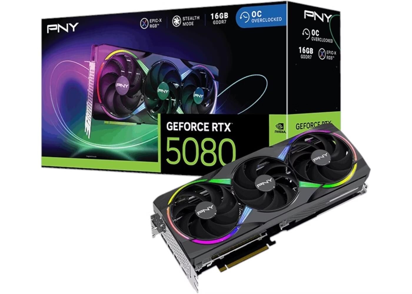 Pny GeForce RTX5080 ARGB 16GB OC GDDR7 256Bit (VCG508016TFXXPB1-O) Gaming (Oyuncu) Ekran Kartı