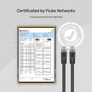 UNITEK CAT6 PATCH KABLO 10MT FLAT 1GBPS, SİYAH (C1813GBK)