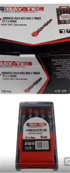 Bay-Tec Mıknatıs Uçlu Bits Ucu PZ2X65 mm Mu2046