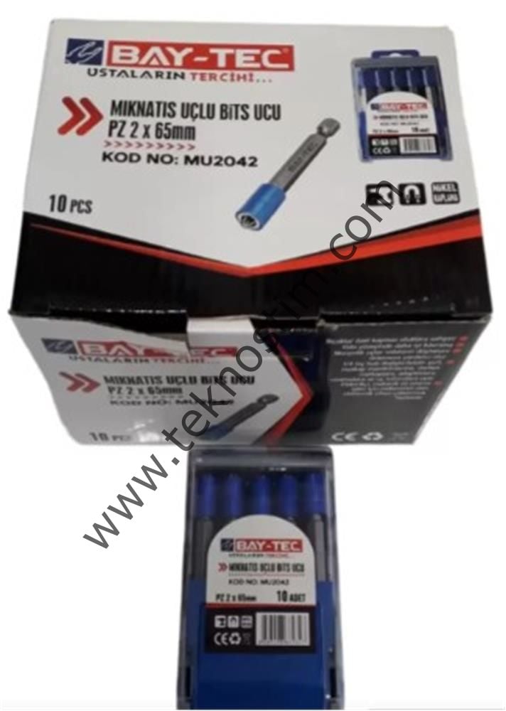 Bay-Tec Mıknatıs Uçlu Bits Ucu PZ2X65 mm Mu2042