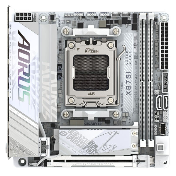 GIGABYTE ANAKART AM5 MINI-ITX X870I AORUS PRO ICE
