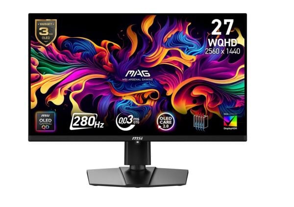Msi 27'' Mag 274QP QD-OLED X24 240Hz 0.03ms HDMI DP Premium HDR Pivot WQHD QD-OLED Gaming Monitör