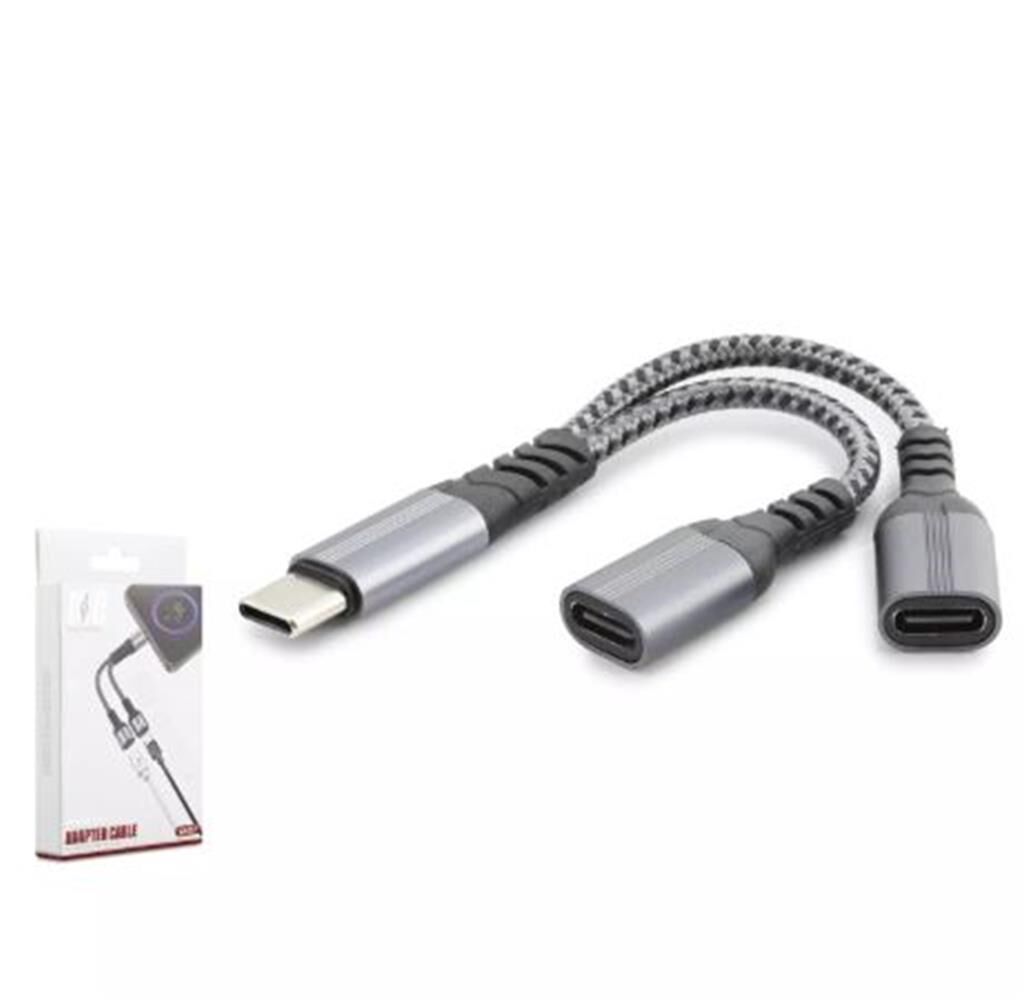 Hadron Gj-015 Type-C To 2-Type-C F Kablo Car Şarj Siyah