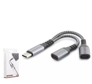 Hadron Gj-017 Type-C To 2-Type-C F Kablo Car Şarj 100W Siyah