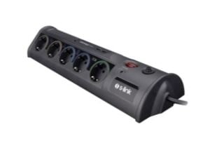 S-link SPG3-J-5 1.5m 306Joule 5Li Akım Kor.Siyah Priz