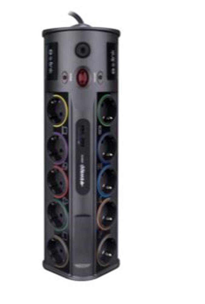 S-link SPG3-J-5 1.5m 306Joule 5Li Akım Kor.Siyah Priz