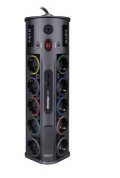 S-link SWV-PRZ010 1.8M 1860 Joule 1.5mm 1 Usb 1 Type C 2.1A-5V 16A 250V 3680W 10lu Akım Kor.Priz