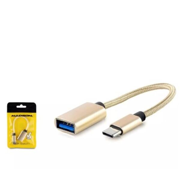 Hadron Hdx1001 Type-C To Usb F Kablo Gold