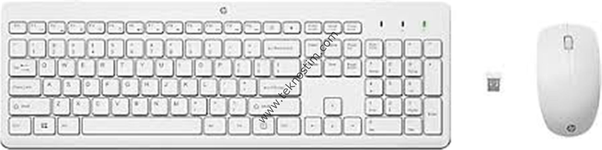 HP 230 3L1F0AA Kablosuz Klavye & Mouse Kombo Beyaz 1600dpı (2 x AAA (keyboard); 1 x AA (mouse)