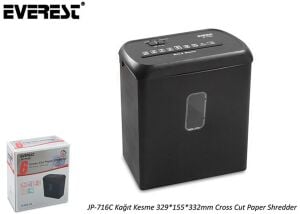 Everest JP-716C Kağıt Kesme 329-155-332mm Cross Cut Paper Shredder