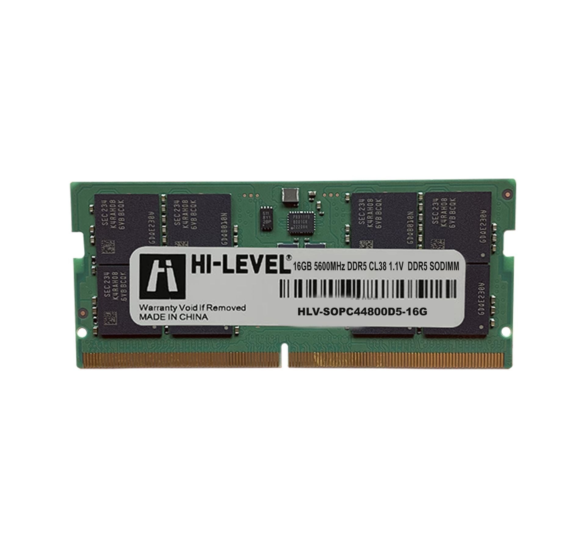 16GB DDR5 5600MHZ SODIMM 1.1 HLV-SOPC44800D5-16G HI-LEVEL