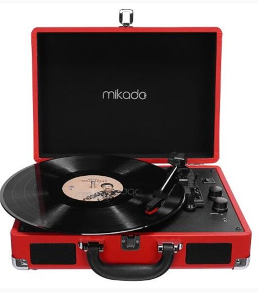 Mikado Nostalgia MN-P317 Kırmızı Pikap+Rca+Bluetooth Destekli Müzik Kutusu
