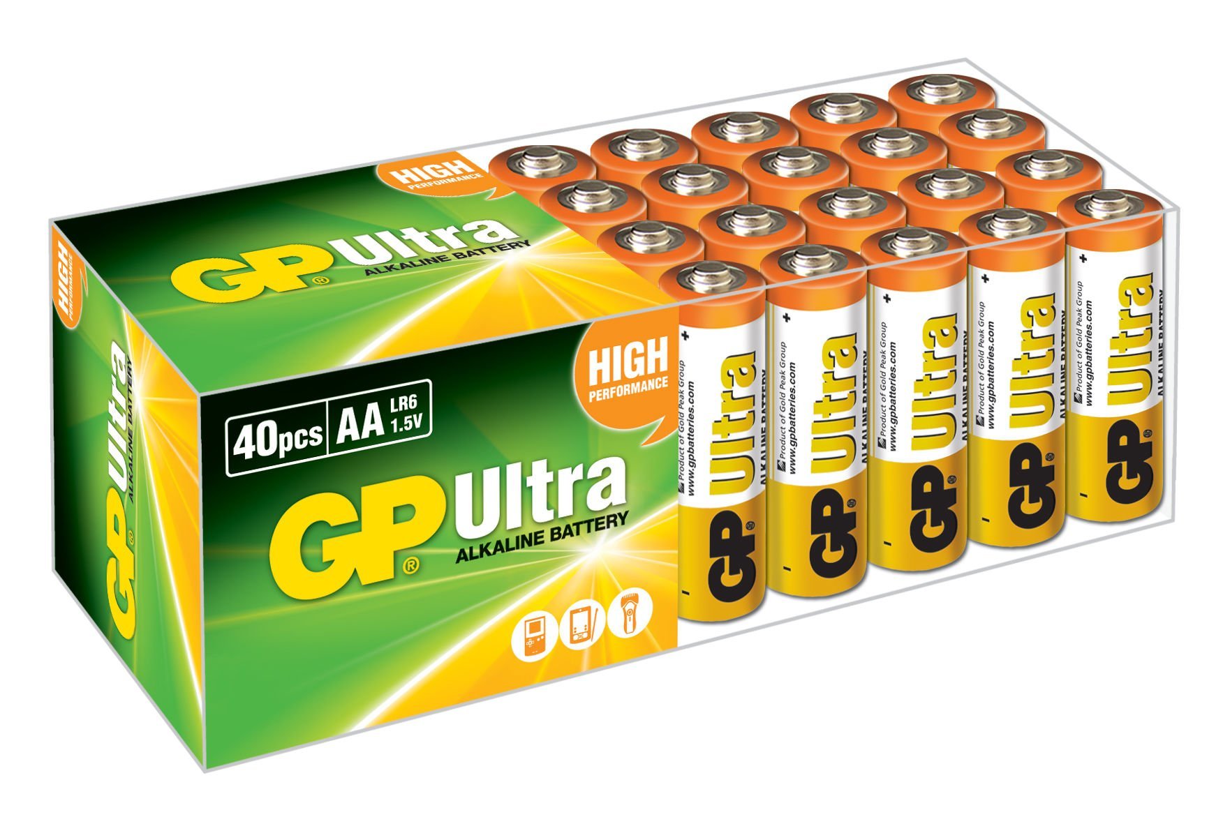 GP G-Tech LR6 AA Boy Ultra Alkalin Kalem Pil 40'lı Paket GP15AU-2B40