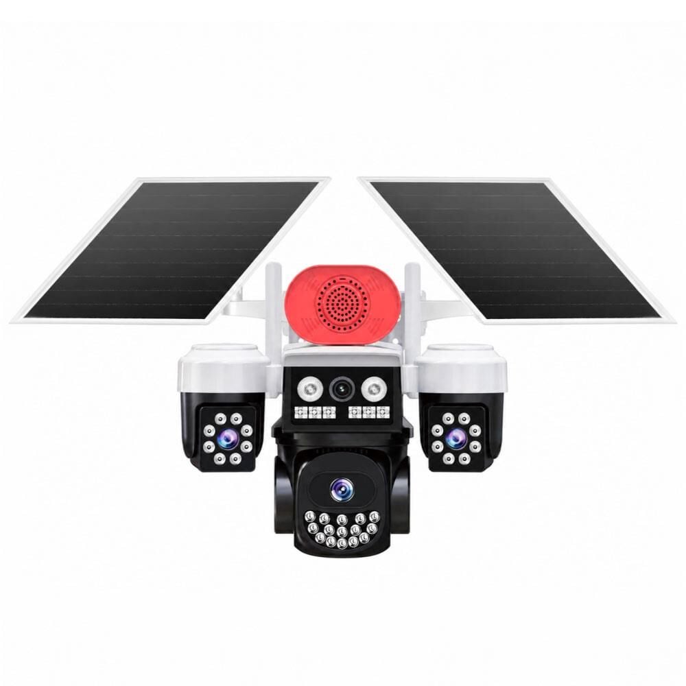 Joysee S3 9Mp AOR 4G 3.6mm+2x2.8mm 2 Solar Üç Kamera 19IR+18Led PTZ Kamera