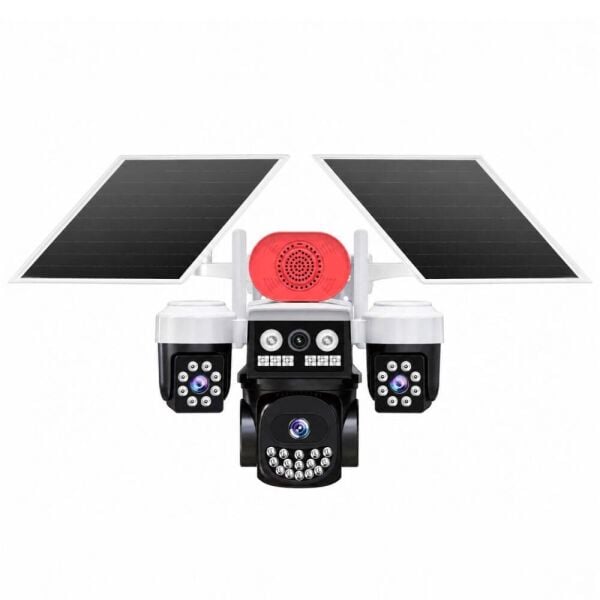 Joysee S3 9Mp AOR 4G 3.6mm+2x2.8mm 2 Solar Üç Kamera 19IR+18Led PTZ Kamera