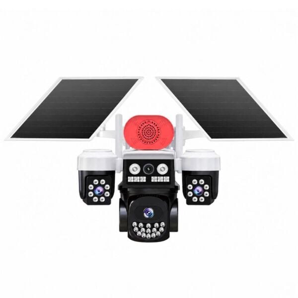Joysee S3 9Mp AOR 4G 3.6mm+2x2.8mm 2 Solar Üç Kamera 19IR+18Led PTZ Kamera