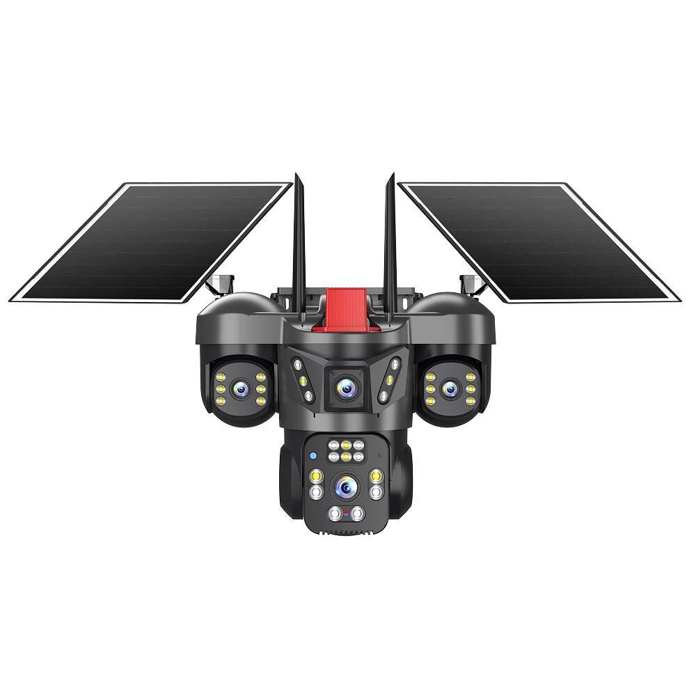 Joysee S4 12Mp AOR 2x3.6mm 2x2.8mm 4G 2 Solar Dört Kamera 22IR+12Led PTZ