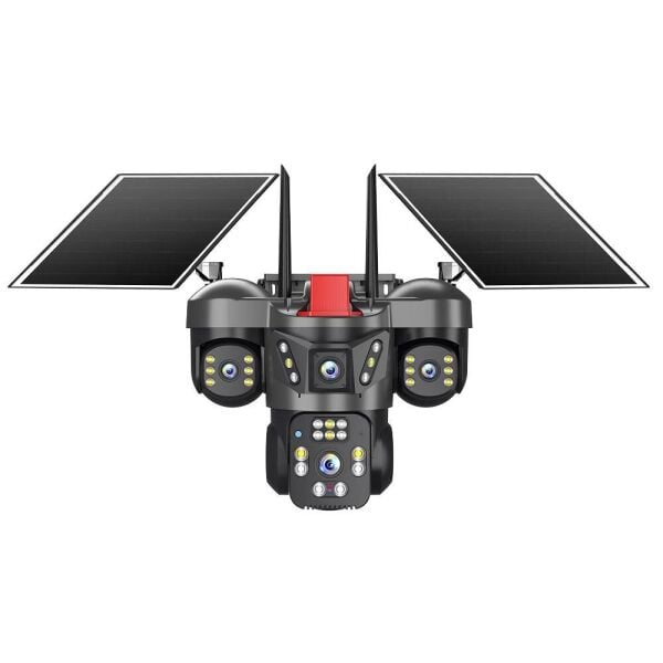 Joysee S4 12Mp AOR 2x3.6mm 2x2.8mm 4G 2 Solar Dört Kamera 22IR+12Led PTZ