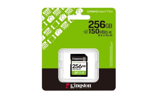 Kingston SDS3-256GB 256GB SDXC Canvas Select Plus Gen3 150MB-s C10 UHS-I U1 V10 Hafıza Kartı