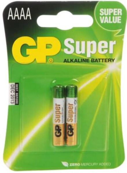 GP AAAA 25A Alkalin İncenin İncesi Pil 2'li Paket GP25A-U2