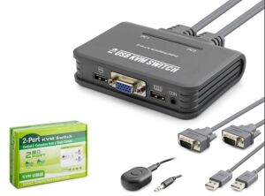 Hadron Hdx1362 Vga Usb Kwm Switch 2Giriş 1Çıkış Kablolu Siyah