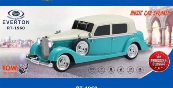 EVERTON RT-1960 Emerald (Zümrüt Yeşi)l Arabalı  Bluetooth Fm-Usb-Tf-Aux Şarjlı Nostaljik Radyo