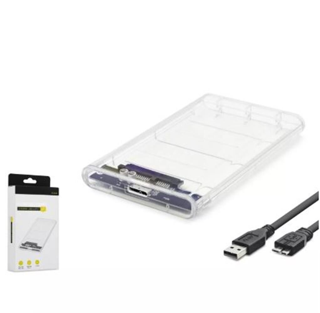 HADRON HDX1760 HDD KUTU USB3.0 PLASTİK SATA 2.5'' TRANSPARENT