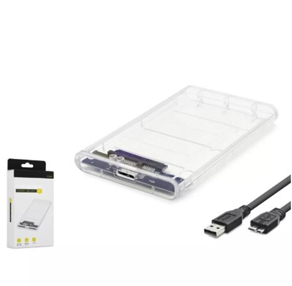 HADRON HDX1760 HDD KUTU USB3.0 PLASTİK SATA 2.5'' TRANSPARENT