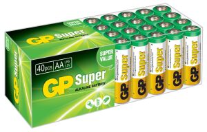 Süper Alkalin LR6 AA Boy Kalem Pil 40lı Paket GP15A-2VS40