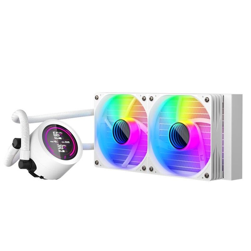 1ST PLAYER THUNDERSTORM TS4 240MM BEYAZ ARGB DİJİTAL SICAKLIK GÖSTERGELİ AM5, AM4 / LGA 1851, 1700 İŞLEMCİ SIVI SOĞUTUCU